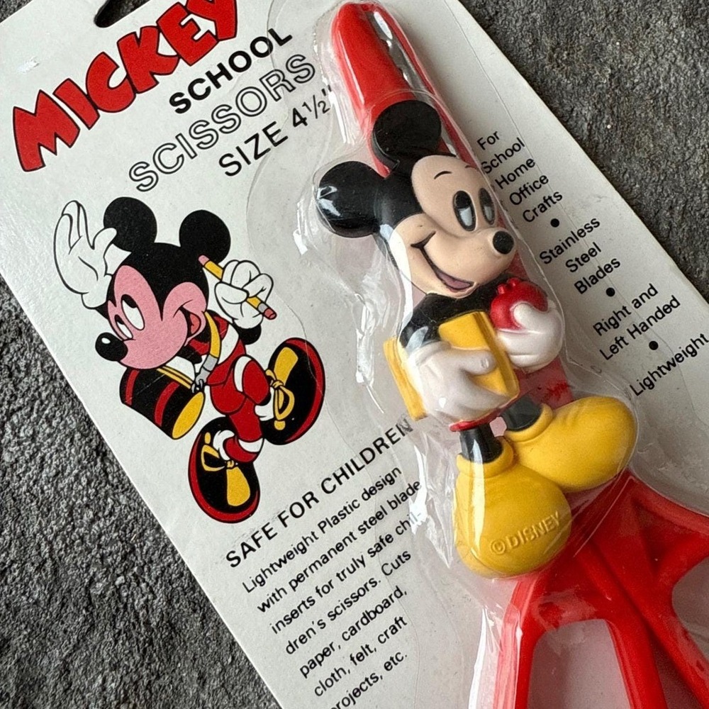 Vintage Mickey School Scissors 4 1/2 Inch Disney Empire Pencil Company‎ Safety